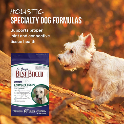 Best Breed Dr. Gary's Grain Free Farmer's Recipe, 13lbs - Natural Dry Dog Food, Slow-Cooked in USA for All Breeds