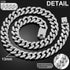 Cuban Link Dog Collar, Gold Silver Metal Chain, Cuban Diamond Pet Collars for Dogs Cats, Jewelry 8/10/14/16/18/20/24/28