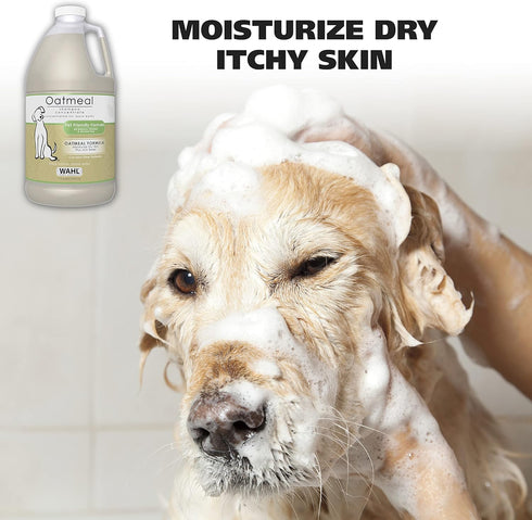 64 Oz 821004-050 Wahl USA Dry Skin & Itch Relief Pet Shampoo for Dogs Oatmeal Formula with Coconut Lime Verbena Scent