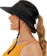 Sun Hat with Ponytail Hole for Women, UPF50+ Waterproof Beach Bucket Safari Hiking Hat for Sun Protection