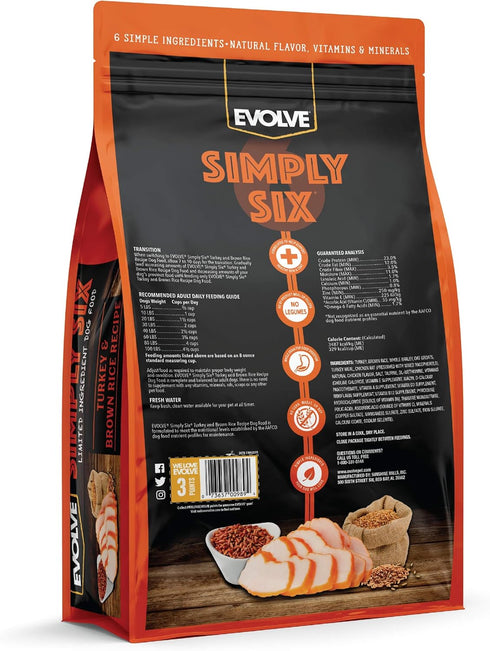 Evolve Simply Six Turkey Meal, Brown Rice and Pea Recipe