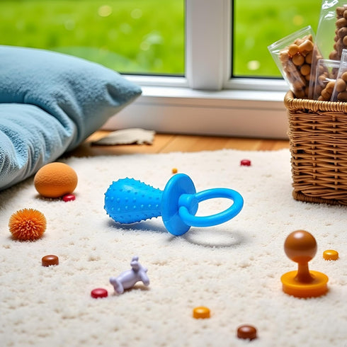 DPWOUM Dog Pacifier,Chew Toys,Mini Bite Resistant Bell Shape Rubber Pacifier, Puppy Molar Chew Training Toy,Bell