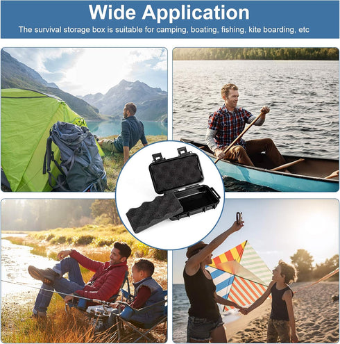 Waterproof Shockproof Box, Plastic Protective Hard Case, Outdoor Survival Box Hard Drive Case, Airtight Storage