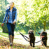 2 Dog Leash, Double Dog Leash Coupler, Tangle Free Bungee Leash, 360° Swivel, Comfortable Shock Absorbing