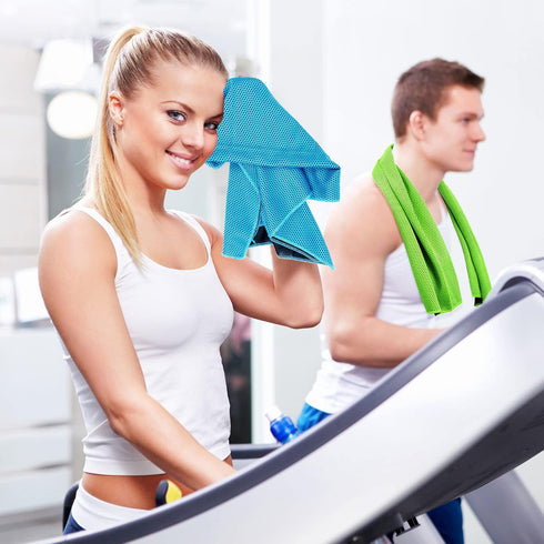 50 Pack MENOLY Cooling Towels, Cooling Towels for Neck and Face, Sweat Microfiber Towel Soft Breathable Towel for Gym
