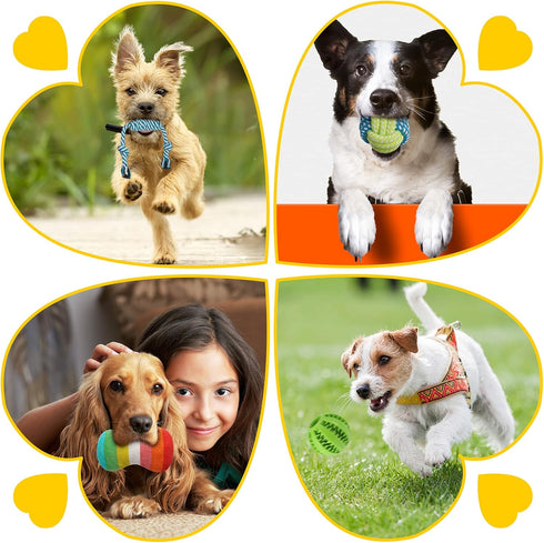 Zeaxuie 25 Pack Luxury Dog Chew Toys - Puppy Chew Toys with Ropes, Treat Ball and Squeaky Toys for Teething Small Dogs