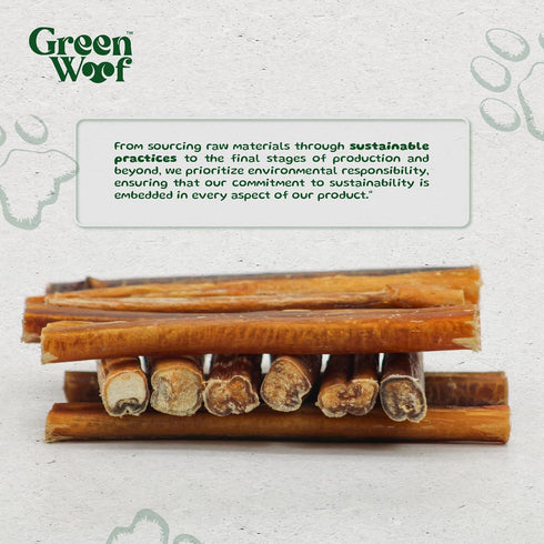 Bully Sticks (6 Inch) - Easily Digestible 100% Pure Beef Treats for Medium & Large Dogs (20 Count)