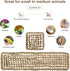 SMICEM 2Pcs 2 Sizes29.53x6.89 &7.48x7.48 Inches Natural Sea Grass Parrot Mat - Foraging Chew Wall Toy with Climbing
