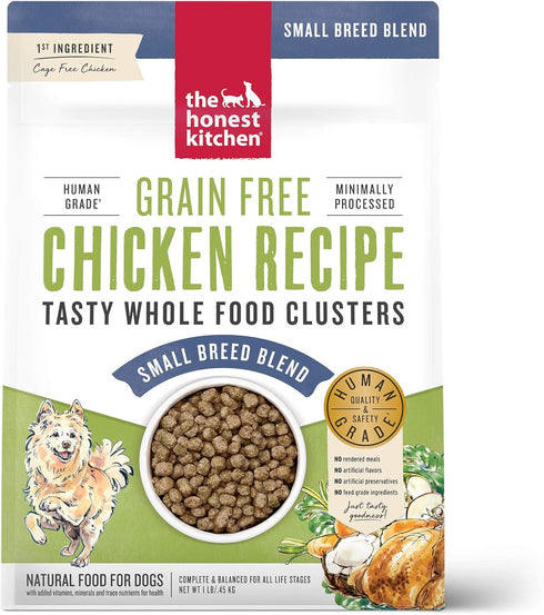 The Honest Kitchen Whole Food Clusters Small Breed Grain Free Chicken Dry Dog Food, 1 lb