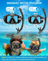 Set,Panoramic Greatever Dry Snorkel Wide View Anti-Fog Scuba Diving Mask,Professional Snorkeling Gear for Adults Kids