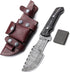 Wolklinge Handmade Damascus Steel Fixed Blade Tracker Knife for Hunting, Survival & Camping