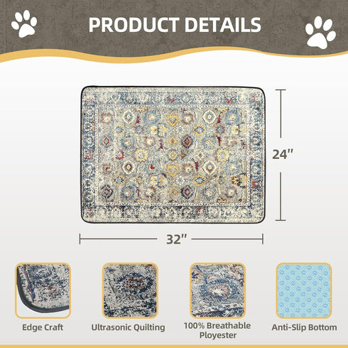 SCLOSE 32" 24" Washable Pee Pad for Dogs, x Reusable Puppy Pads Waterproof Dog Rugs, Super Absorbent, Leakproof, Dog