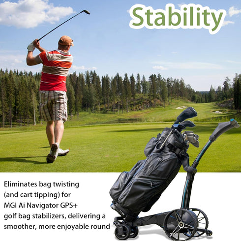 Ignalu Golf Bag Accessories Compatible with MGI Ai Navigator GPS+, Enhanced Stability Golf Bag Stabilizers and Stand