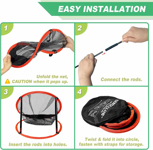 Golf Chipping Net with Pop Up Design, Target Practice Net with Balls, Backyard Golf Games Accessories