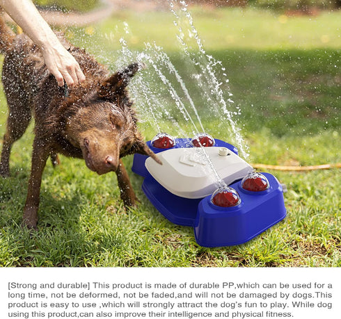 Cosirttx 4 Outdoor Dog Water Play Sprinkler,Step On Dog Water System,Safe Self Watering Doggie Drinking Fountains