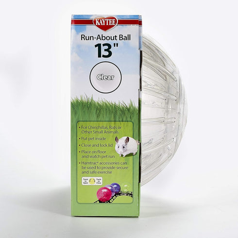 13" Chinchillas Kaytee Clear Run-About Exercise Ball For Pet Rats