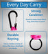 Paracord Lanyard Keychain with Carabiner Hook and Key Ring