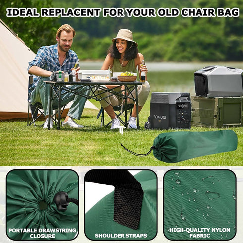 Fampery 2-Pack 36.2x9.8in Camping Chair Replacement Bags, Polyester Outdoor Folding Chair Large Storage Bag