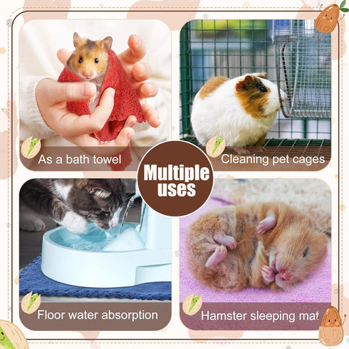 8 11.8 11.8 Inch) Buryeah Piece Multi Animal Cage Liners Fleece Bedding Mats Warm Towels for Hamsters Rabbits Ferrets
