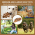 Tough Durable Fun Dinosaur Shaped Dog Chew Toys for Aggressive Chewers, Teething Bones Toys