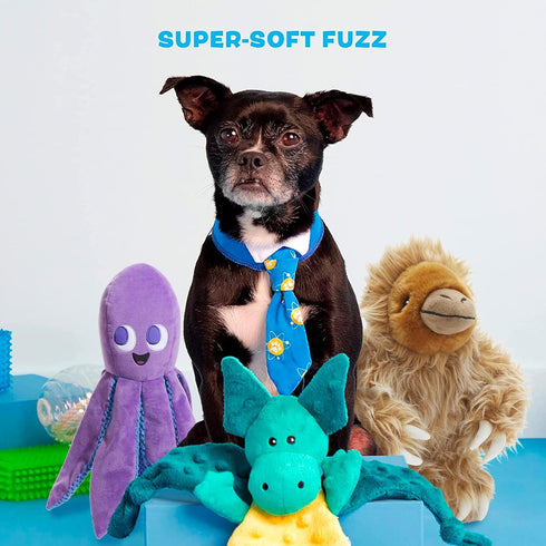 Barkbox Best of BarkBox Bundle - Squeaky Plush Chew Toys for Medium and Large Dogs, Gordon, Dingbert, Ollie