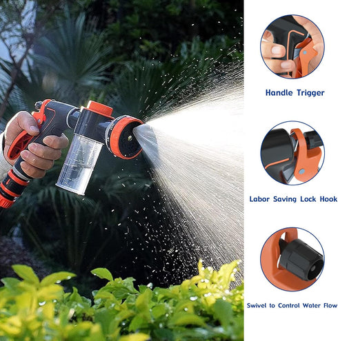 Dog Shower Attachment Sprayer Nozzles with 3/4” GHT Male x 1/2” NPT Male Connector for Garden Hose Dog Wash