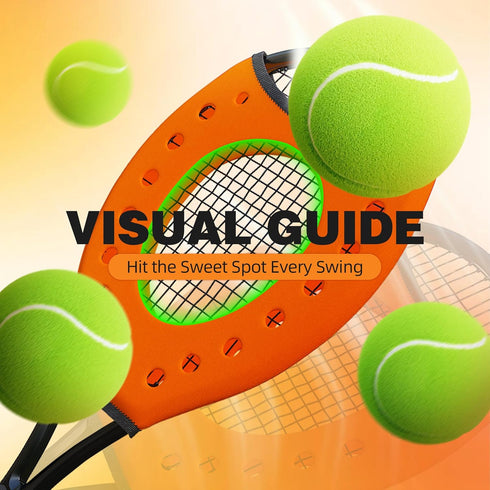 Set 2 MR Sweet Spot Trainer, Tennis Racket Sweet Spot Trainer Protection Cover, Tennis Pointer Swing Training Aid