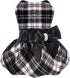 Small Dog Dress, Yorkie Sweater Girl Plaid Fleece Apparel for Chihuahua Cat, Cute Warm Puppy Clothes