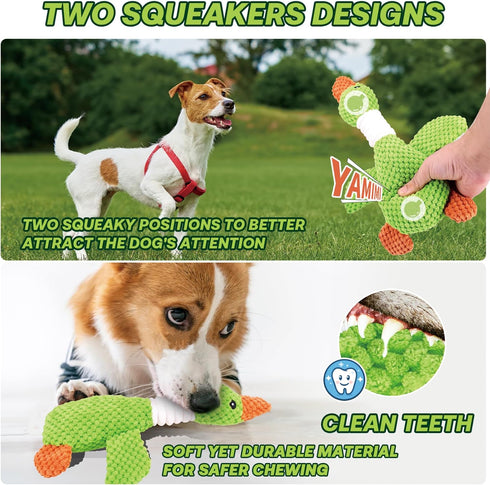 Dog Plush Toys for Large Dogs, Durable Squeaky Duck Chew Toys for Small Medium Large Breed Puppies