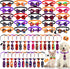 50 Pcs Halloween Dog Bow Ties Adjustable Cat Bow Ties Neckties Set for Halloween Dogs Cat Decoration Supplies (Ghost)