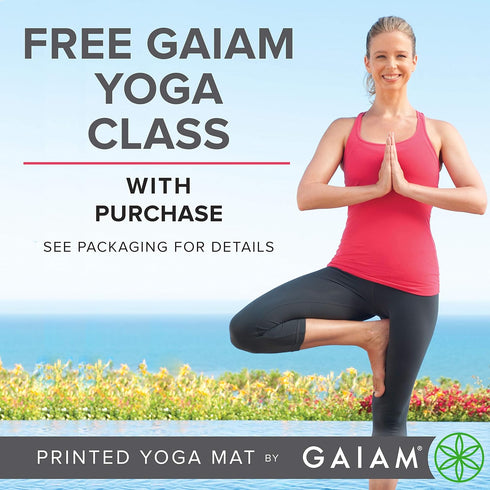 Gaiam Yoga Mat - Premium 6mm Extra Thick Non Slip Exercise & Fitness Mat for Yoga, Pilates & Floor Workouts