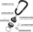 SAMSFX Fishing Strongest Magnetic Net Release Clip Holder with Coiled Lanyard