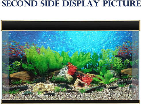 New 23" x 71" Fish Tank Background, 2 Sided River Bed & Lake Design