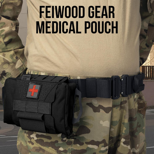 Tactical IFAK Pouch, Rapid Tear-Away First Aid Kit Two-Piece System Medical Pouches Emergency Survival Bag for Outdoor