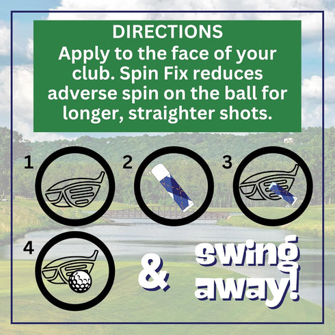 Golf Anti-Slice/Anti-Hook Compound for Clubs, Spin Fix Improves Ball Control, Boosts Distance, Made in USA