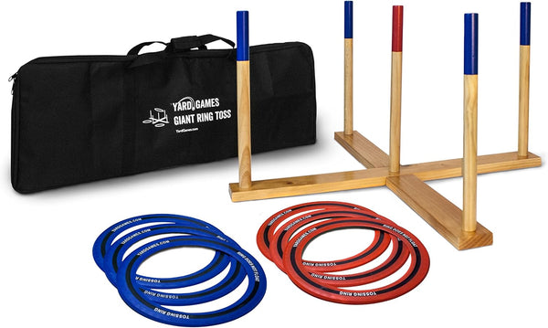 Yard Games Giant Ring Toss with Soft-Touch Tossing Rings and Finished Wood