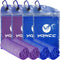 YQXCC Cooling Towels (40"x12") - Microfiber Ice Towel for Yoga, Golf, Gym, Camping, Running, Dark Blue*2 + Purple*2