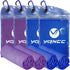 YQXCC Cooling Towels (40"x12") - Microfiber Ice Towel for Yoga, Golf, Gym, Camping, Running, Dark Blue*2 + Purple*2
