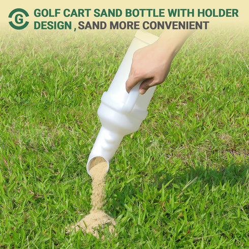 Universal Golf Cart Sand Bottle - Divots Filler Sand Bottle for Club Car, EZGO, Yamaha Model (1set /2set)