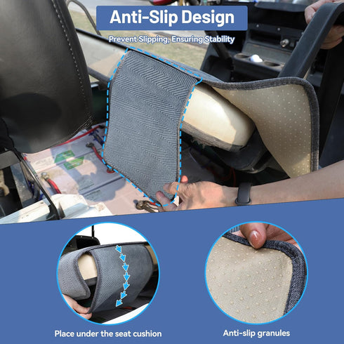 MOSNAI Golf Cart Blanket Seat Covers with 2 Pockets for Club Car DS Precedent EZGO TXT RXV
