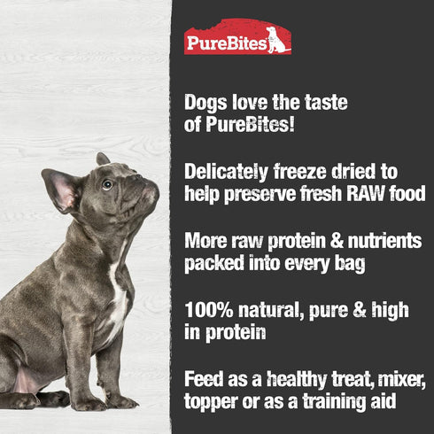 1 8.6oz PureBites Chicken Breast Freeze Dried Dog Treats, Ingredient, Made in USA