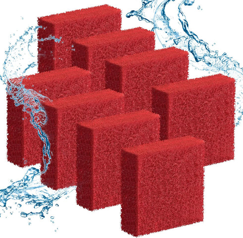 Pawfly 8 Pack Aquarium Glass Cleaner Sponge, 3.25" x 3.25" x 1",