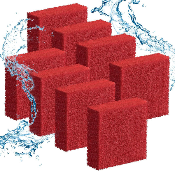 Pawfly 8 Pack Aquarium Glass Cleaner Sponge, 3.25" x 3.25" x 1",