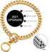 "Dog Chain Collar 18K Gold High Polished Stainless Steel Cuban Link Heavy Duty Chew Proof Leash for Small Dogs (12mm,