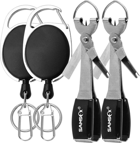 SAMSFX Multifunctional Fishing Knot Tying Tool, Fly Fishing Nippers, Quickly Tie Knots for Hooks, Lures, and Flies