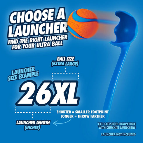100+ lbs 3.5-inch Pack 1 Chuckit! Ultra Ball Dog Toy - Size XL - For Dogs - Made from Durable Rubber - Super Bouncy