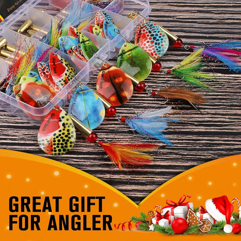 228pcs/155pcs/107pcs Dovesun Fishing Lure Making Kit DIY Spinner Making Kit, Inline Spinner Baits for Bass Fishing