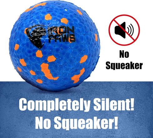 Indestructible Dog Ball, Blue Tough Toy for Aggressive Chewers, Great for Indoor and Outdoor Fetch Play