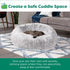 Furhaven 30" Round Calming Donut Dog Bed for Medium/Small Dogs, Refillable with Removable Washable Cover, Mist Gray,