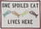 PetRageous One Spoiled Cat Tapestry Non-Skid Machine Washable Placemat, 13-Inch by 19-Inch, Off-White
